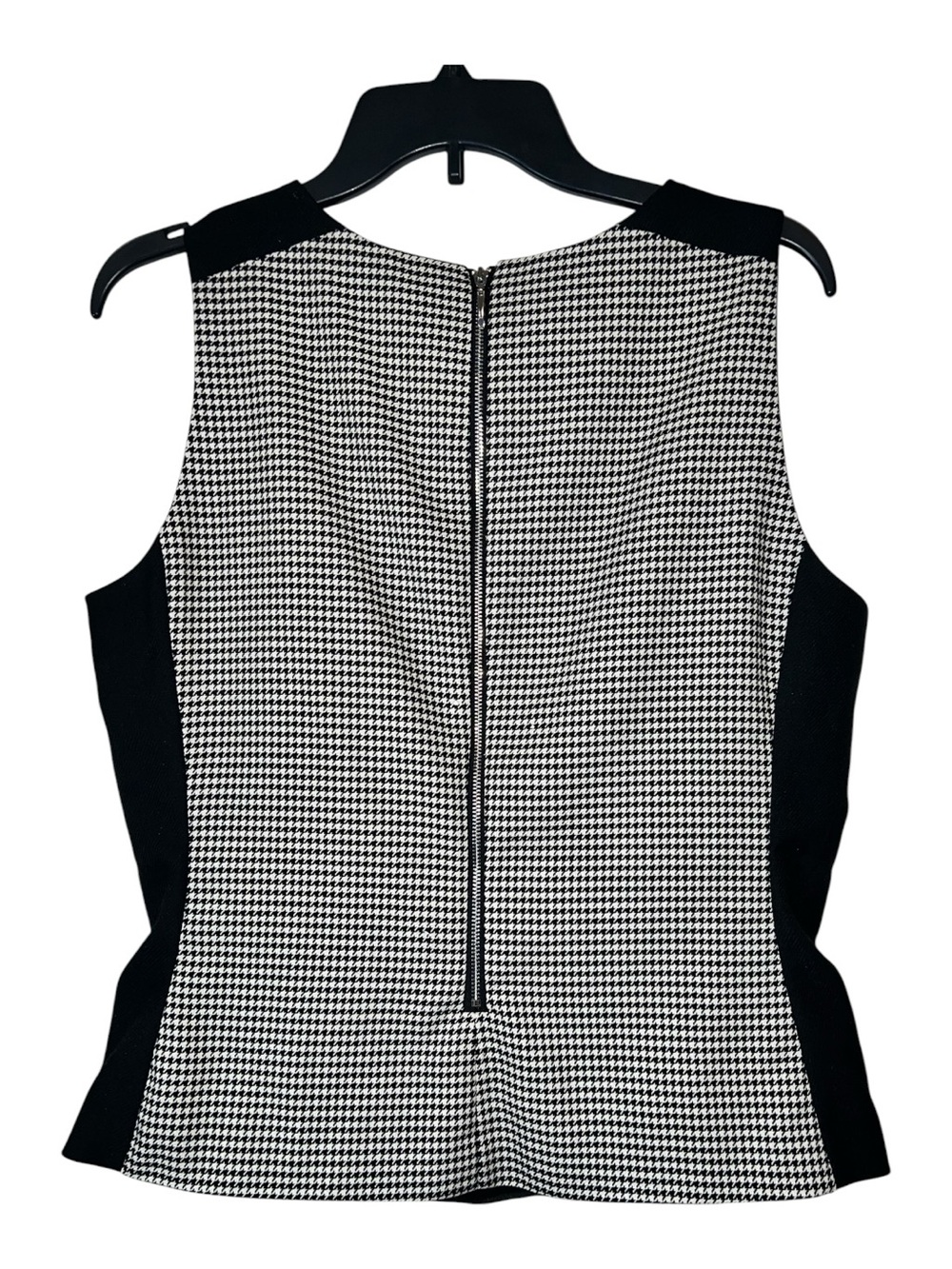 WHBM White House Black Market Houndstooth Sleeveless Top Size 12 EUC - Picture 5 of 12